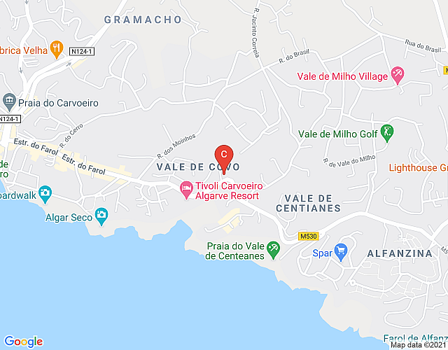 Casa Ferrolho, zu Fuß zum Strand und Carvoeiro Zentrum map image