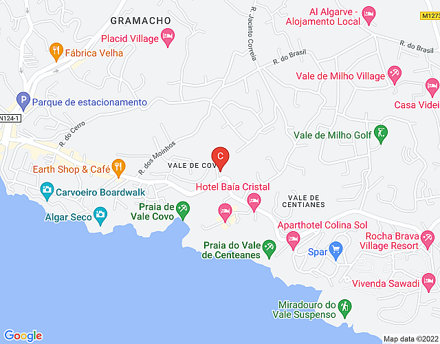 Casa Ferrolho, zu Fuß zum Strand und Carvoeiro Zentrum map image