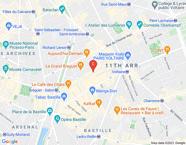 Bastille Sedaine Atelier CityCosy map image