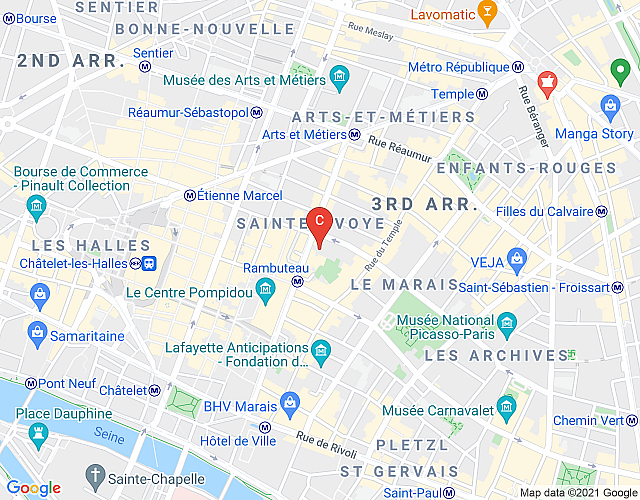 Marais Beaubourg CityCosy map image