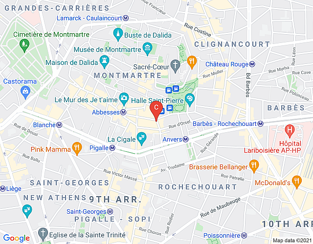 Studio Montmartre 3 Freres map image