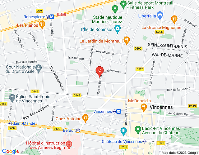 Charme Belfort CityCosy map image