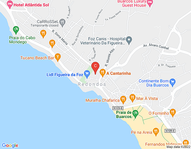 Tamargueira Beach Apartment map image