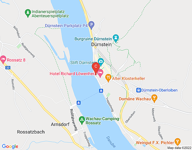 Winzer Penthouse „Donaublick“ mit Dachterrasse im Malerwinkel von Dürnstein map image