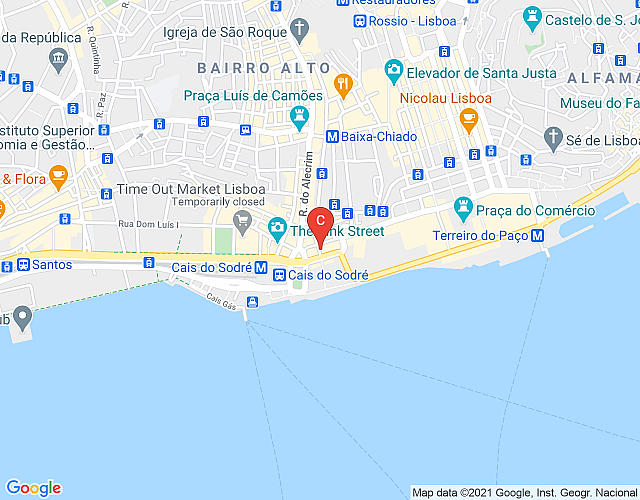 Wohnung in Lissabon 51 – Cais Sodré map image
