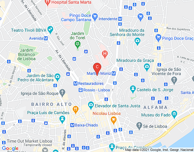 Wohnung in Lissabon 269 – Baixa map image