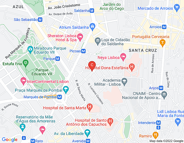 Wohnung in Lissabon 361 – Mq Pombal map image