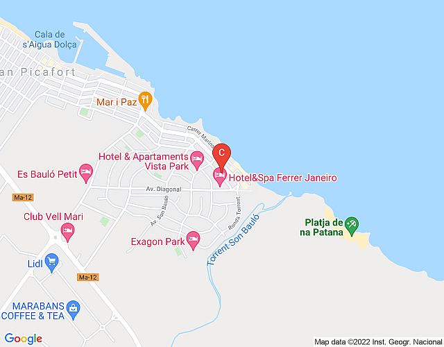 Apartment Baulo Beach in Can Picafort – 2 Bedrooms map image