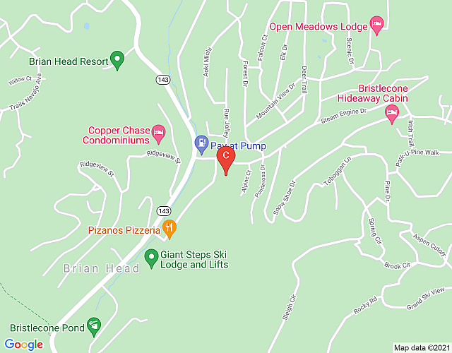 Sawmill Creek #5 –  This cozy mountain gem is located in the Heart of Brian Head. map image