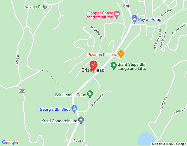 BHV L1 – This Mountain Getaway is located right across from the Ski Resort. map image