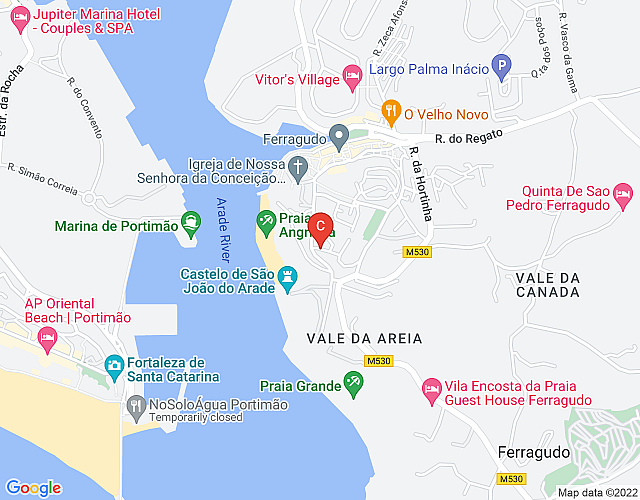 Casa adosada en primera línea Face à la mer en Ferragudo, lujo, vistas al mar imagen del mapa