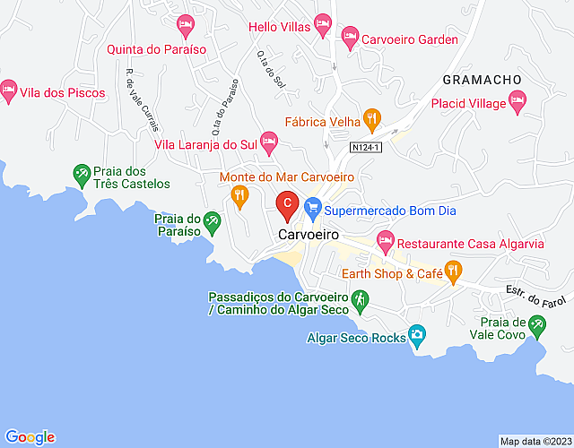 Apartamento Breeze ubicado en el corazón de Carvoeiro imagen del mapa