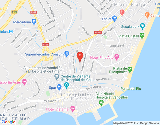 Catalunya Casas: Villa Miami Platja para 10 personas, a pocos pasos de la playa! imagen del mapa