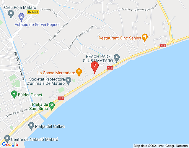Catalunya Casas: Excepcional villa frente al mar en Mataró imagen del mapa
