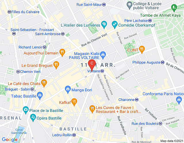 Mini Loft Parisien Roquette CityCosy imagen del mapa