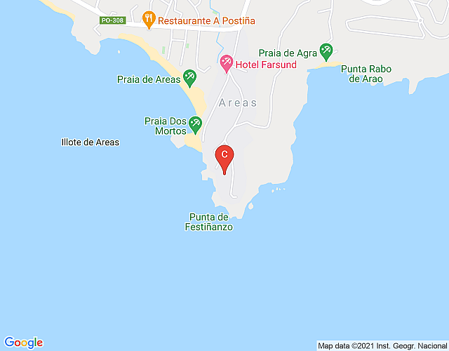 51. Areas Beach house (257), Lujo en la playa de Areas – Sanxenxo imagen del mapa