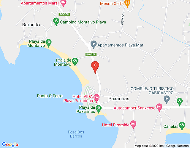 94. Apartamento Montalvo (141), en la playa en Sanxenxo imagen del mapa