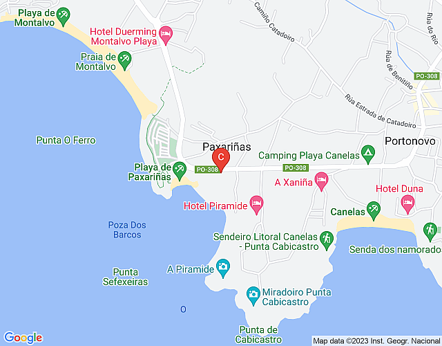 05. Villa Volvoreta (219), frente a la playa en Sanxenxo imagen del mapa