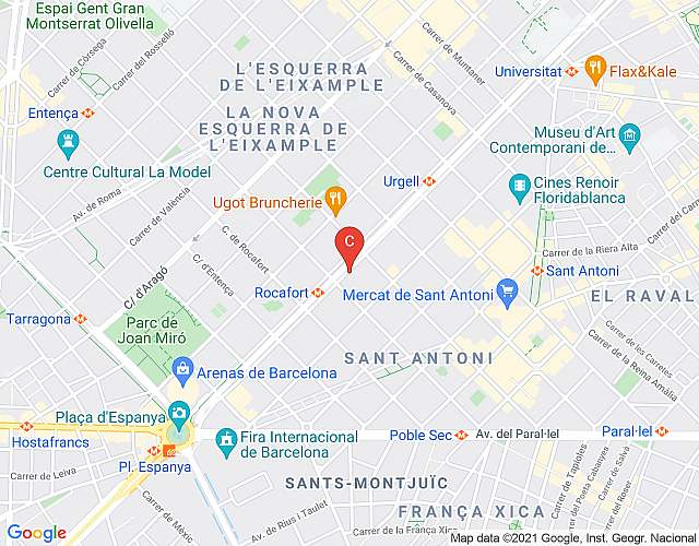 Big apartment Barcelona Gran via imagen del mapa
