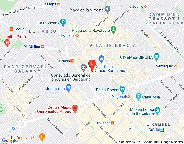 Apartamento vacacional práctico en el barrio de Gracia, Barcelona imagen del mapa