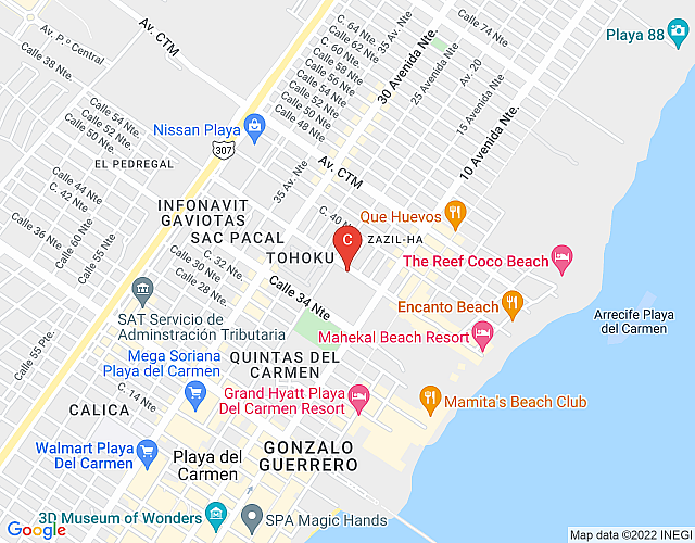 Dos Recamaras, Centro y cerca de la playa By HA map image