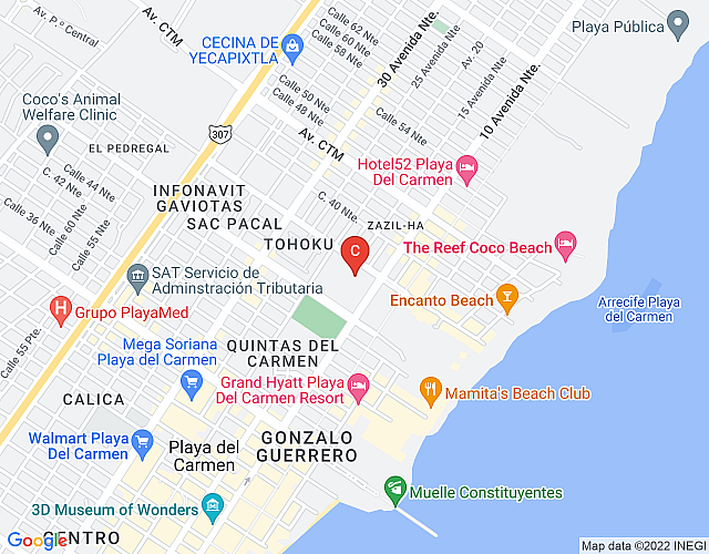Una recámara, estilo único, en la mejor zona de playa del carmen by Happy Address map image