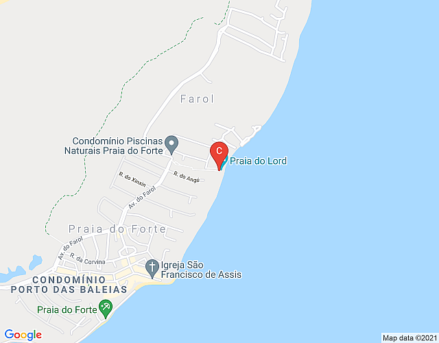 Villa St Tropez, Praia do Forte imagen del mapa