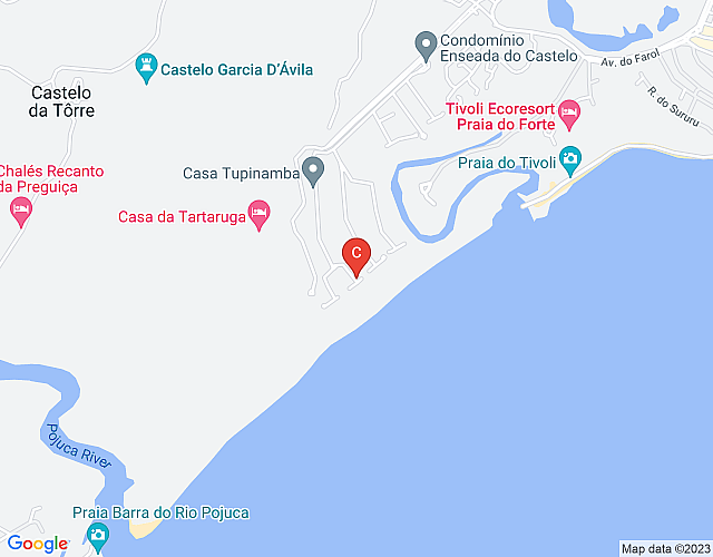 Villa Ipanema, Praia do Forte imagen del mapa