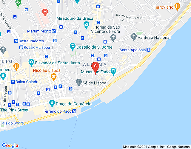 Apartamento en Lisboa 120 – Alfama imagen del mapa