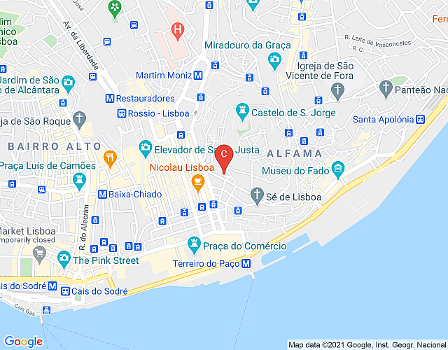 Apartamento en Lisboa 279 – Baixa imagen del mapa