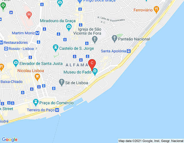 Apartamento en Lisboa 37 – Alfama imagen del mapa