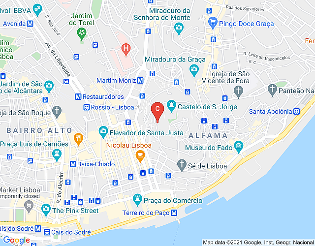 Apartamento en Lisboa 292 – Castelo imagen del mapa