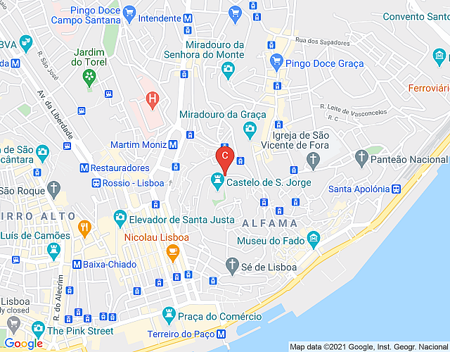 Apartamento en Lisboa 266 – Castelo imagen del mapa