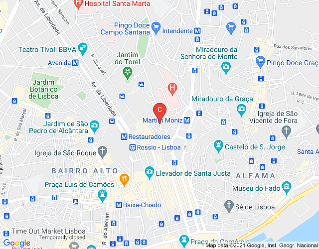 Apartamento en Lisboa 269 – Baixa imagen del mapa