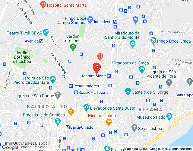 Apartamento en Lisboa 55 – Baixa imagen del mapa