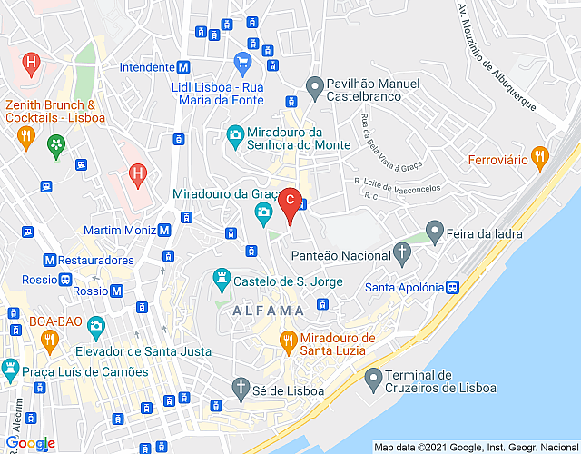 Apartamento en Lisboa 354 – Graça imagen del mapa