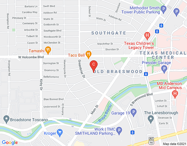 Furnished 2 bed/2 bath Apartment by Texas Medical Center map image