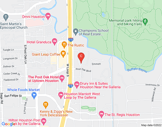Resort Style apartments near Galleria map image