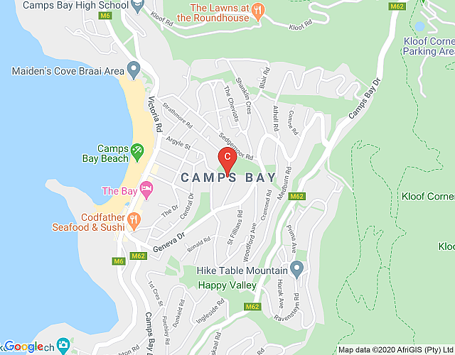 Camps Bay – Cape town – Bookwedo map image