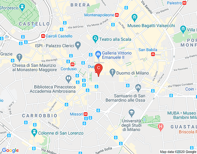 Central Milan – Bookwedo map image