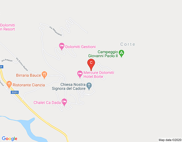 Borca di Cadore – Bookwedo map image