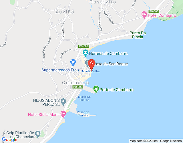 40. Cottage Combarro (236), seafront in the town centre map image