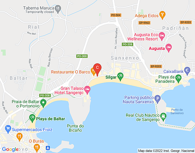 78. Apartment Silgar (131), beachfront in Sanxenxo map image