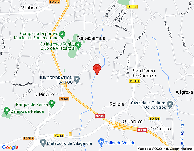 Villa Rías Baixas (216), with river close to Villagarcía map image
