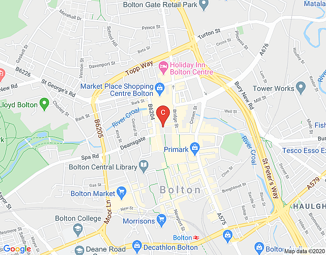 Large 1 Bedroom Serviced Apartment Bolton Town Centre map image