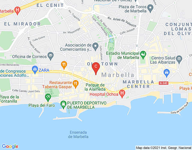 Apartment, downtown Marbella map image