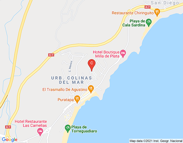 Casita pura vida, playa guadiaro –  Torreguadiaro map image