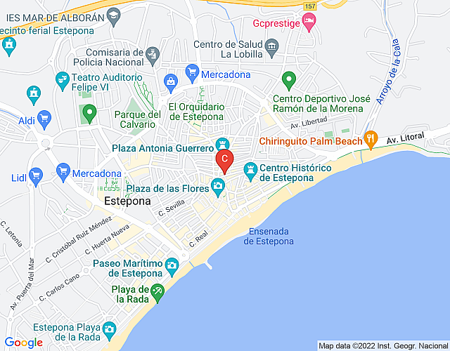 Newly refurbished 2 bedroom  Town House Estepona map image