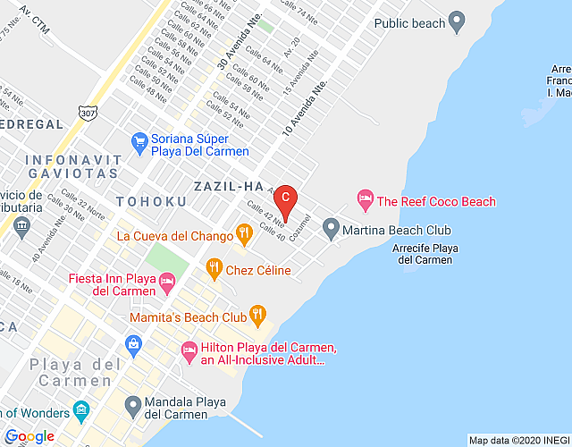 Chic-Beach condo at the best Playa location by Happy Address map image