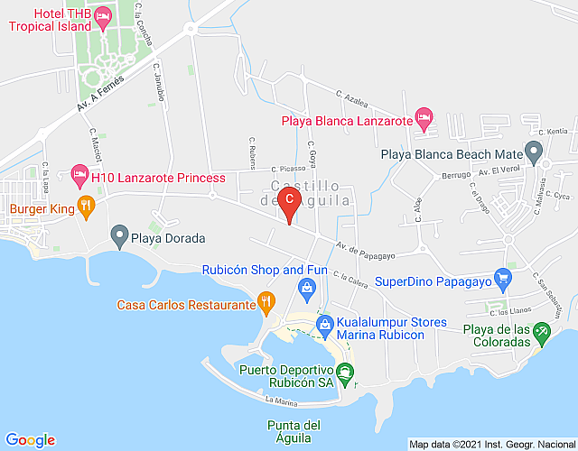 Villa Odyssey with private heated pool in Playa Blanca map image